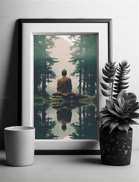 Buddha Siddharta Buddhist Art Buddha Wall Art Digital Art Buddha Poster