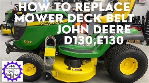 How To Replace Mower Deck Belt John Deere D130 E130 YouTube