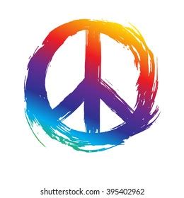 Peace Symbol Peace Hippie Symbol Stock Vector (Royalty Free) 395402962 ...