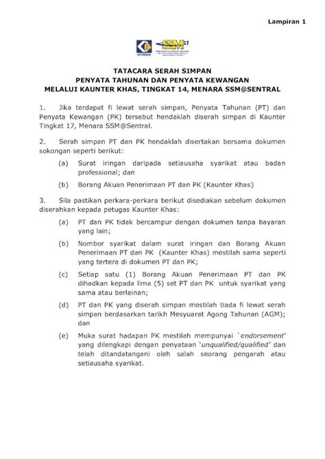 PDF Tatacara Serah Simpan Penyata Tahunan Penyata Kewangan