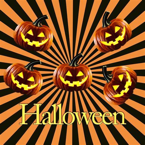 Halloween Pumpkins Rays Background Free Stock Photo Public Domain