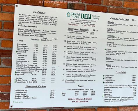 Online Menu of Pickle Haus Deli Restaurant, Northborough, Massachusetts ...