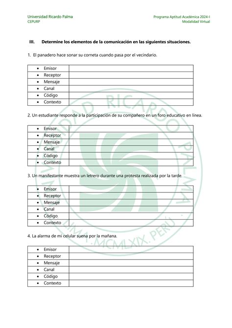 SOLUTION Pr Cticas Lenguaje Aptitud Acad Mica 2024 I Studypool