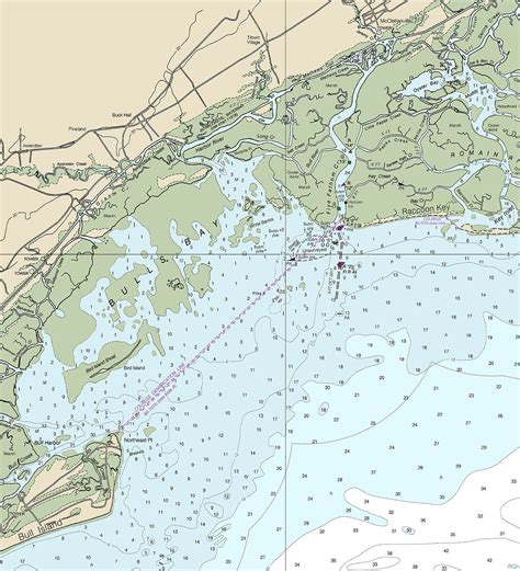 Nautical Charts Of Winyah Bay To Bulls Bay South Carolina Etsy