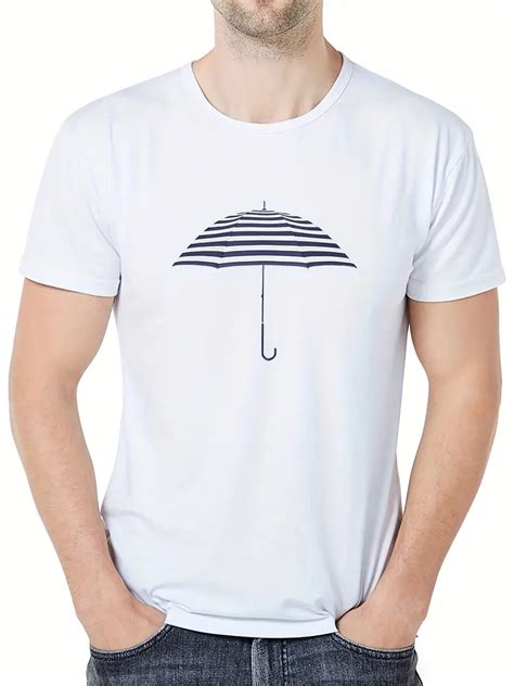 Umbrella Round Neck Graphic T Shirts Causal Tees Short Sleeves Tops