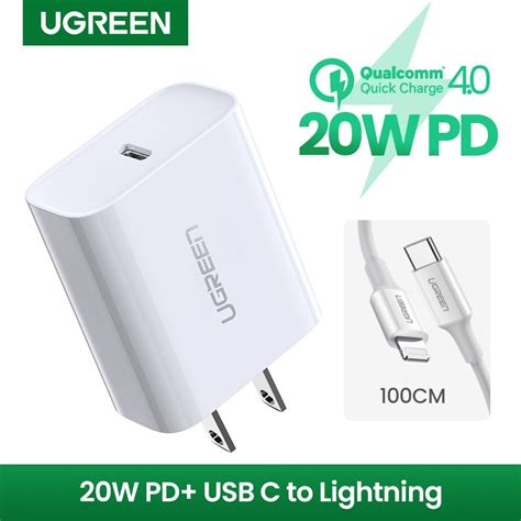 UGREEN 20W PD Fast USB Charger Quick Charge 4 0 3 0 Type C Charger For