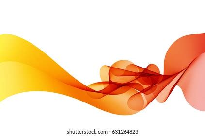 Abstract Orange Color Wave Design Element Stock Vector Royalty Free