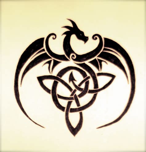 Celtic Knot Tribal Dragon Design By Wildspiritwolf On Deviantart Artofit