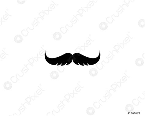 Icono Del Logotipo Del Bigote Vector De Stock 1860671 Crushpixel