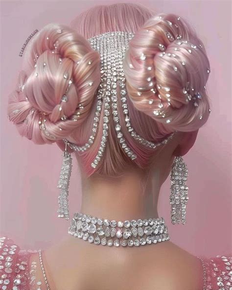 Rose Scintillant Pink And Sparkly Barbie Hair Hair Styles