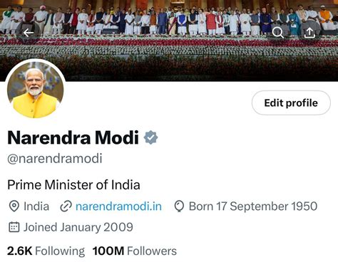 Pm Modi Reaches 100 Million Followers On Social Media Platform X Pune