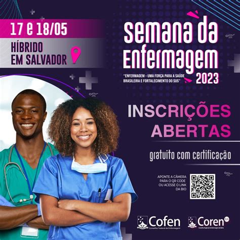 Abertas Inscri Es Para A Semana Da Enfermagem Em Salvador