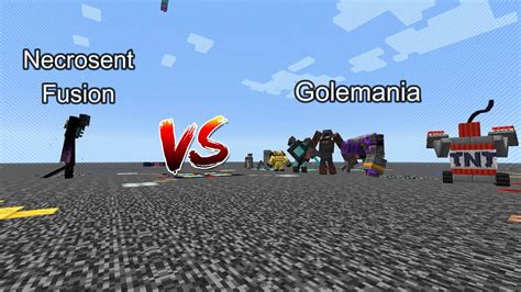 Necrosent Fusion Vs Golemania Mob Battle Minecraft Youtube