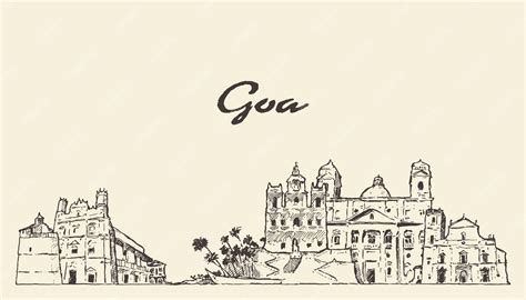 Premium Vector Goa Skyline India