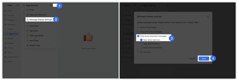 change message display settings