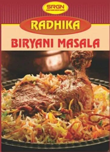 Radhika Biryani Masala Packaging Size 50 G Packaging Type Packets