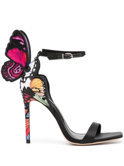 Sophia Webster Chiara 105mm Leather Sandals Black Farfetch