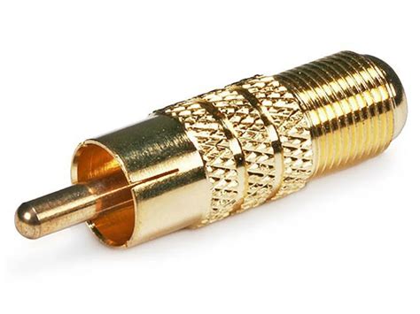 100pcs Gold Plated Rca Male Plug To F Female Coax Jack Adapter