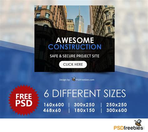 Awesome Construction Ads Banners PSD - PSDFreebies.com