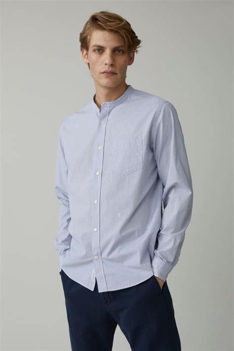 Stand Up Collar Shirt Closed Mens Shirts Shirts Collar Shirts
