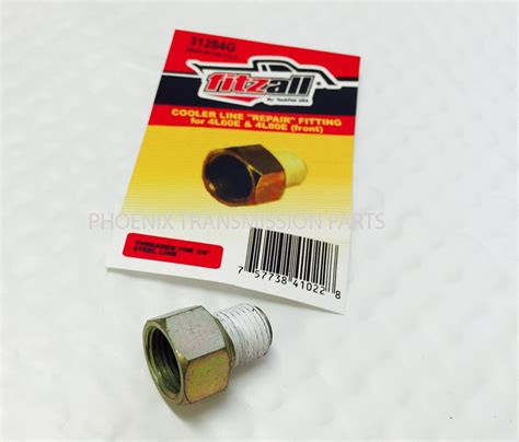 4l60e 4l80e Fitzall Cooler Line Repair Fitting Fits Gm Screw In Style Phoenix Transmission Parts