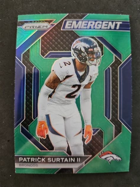 Panini Prizm Green Emergent Insert Patrick Surtain Ii Denver