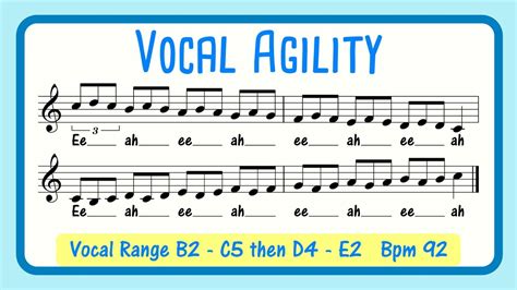 Advanced Vocal Agility Exercise Ascending Descending Runs Ee Ah