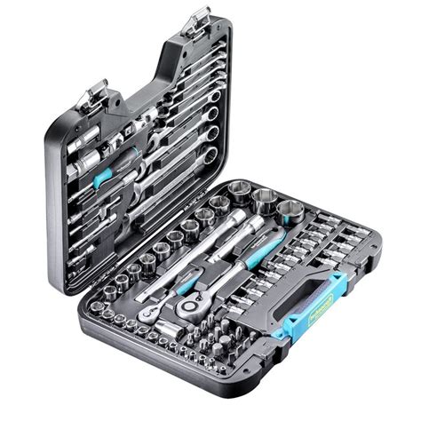 Jeu de clés à douilles 1 4 et 1 2 82 pcs Technocraft MyToolSwiss ch