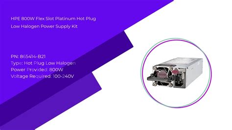 پاور HPE W Flex Slot Platinum Hot Plug Low Halogen Power Supply Kit با پارت نامبر B