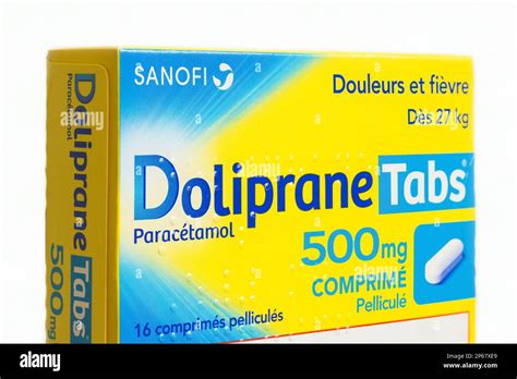 Doliprane 500 Mg From Sanofi Paracetamol Tablets Painkiller Stock