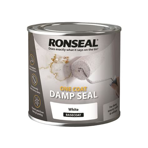 Ronseal One Coat Damp Seal White Matt Ml Intu Diy Wallpaper Paint