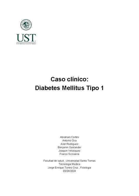 Diabetes Mellitus Tipo Caso Cl Nico Caso Cl Nico Diabetes Mellitus