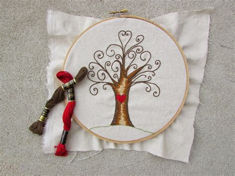 A Lively Hope: Swirly Tree Hand Embroidery