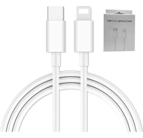 Cable Usb Tipo C A C Carga Rapida Qc 5 0 Datos 1 Metro Color Blanco