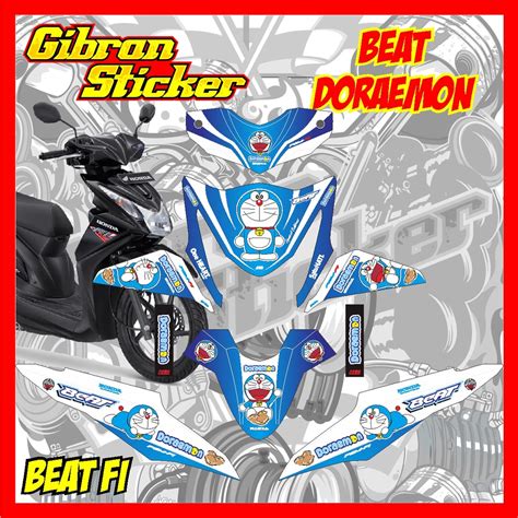 Jual Sticker Decal Stripping Full Body Beat Fi Doraemon Shopee Indonesia