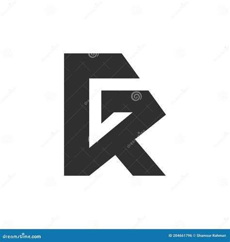 Modelo De Design De Vetor De Logotipo De Letra Inicial Gr Ou Rg