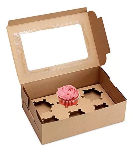 Cajas Para Cupcakes Cavidades Con Ventana Transparente Meses Sin