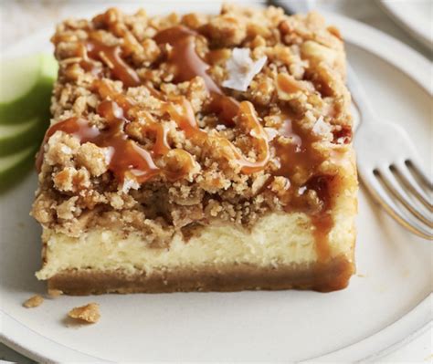 Salted Caramel Apple Cheesecake Bars — Recipes