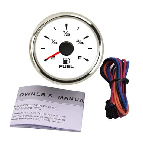 Waterproof 52mm Fuel Level Gauge 0~190ohm 240 33ohm Car Boat Fuel Level Indicator With Backlight