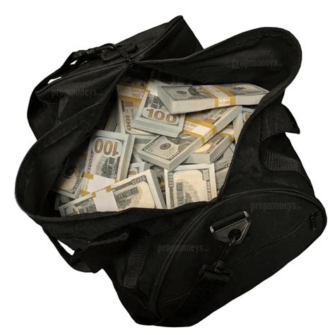 500000 Full Print Prop Money And Duffle Bag — Prop Money Inc