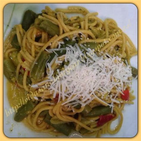 Espaguetti integral con verduras y cúrcuma Cocina