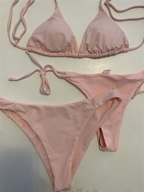 Pink Bikini Kulani Kini Style Triangle Top Two Chee Gem
