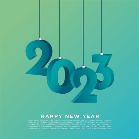 Vector De Efecto De Texto De Feliz Año Nuevo 3d 2023 Vector Premium