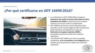 Cómo lograr la certificación en IATF 16949 2016 PPT