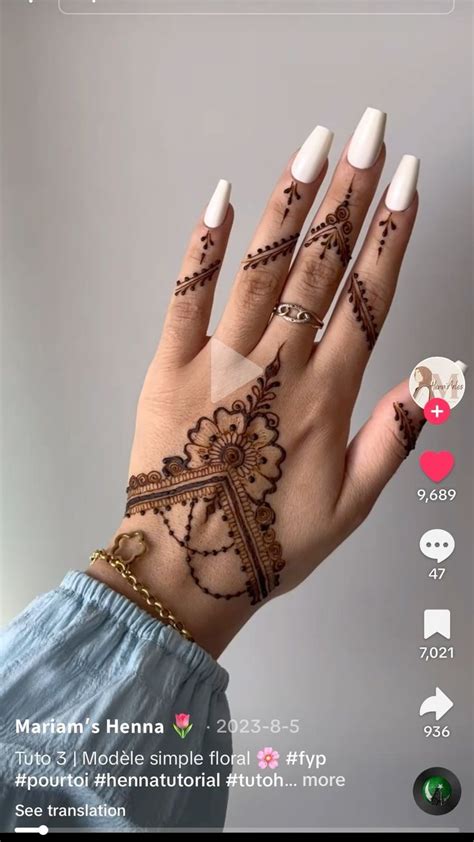 Épinglé par Bubble Tea X sur Henna designs en 2024 Modèles tatouages