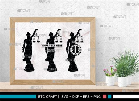 Lady Justice Monogram Lady Justice Silhouette Lady Justice Svg Scale