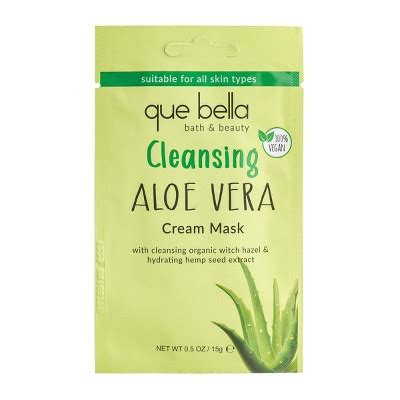 Que Bella Cleansing Aloe Vera Cream Mask - 0.5oz : Target