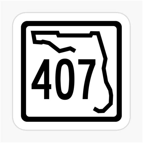 "Florida State Route 407 (Area Code 407)" Sticker for Sale by SRnAC ...