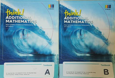 Think Additional Mathematics Textbook A And B Secondary Sl Education