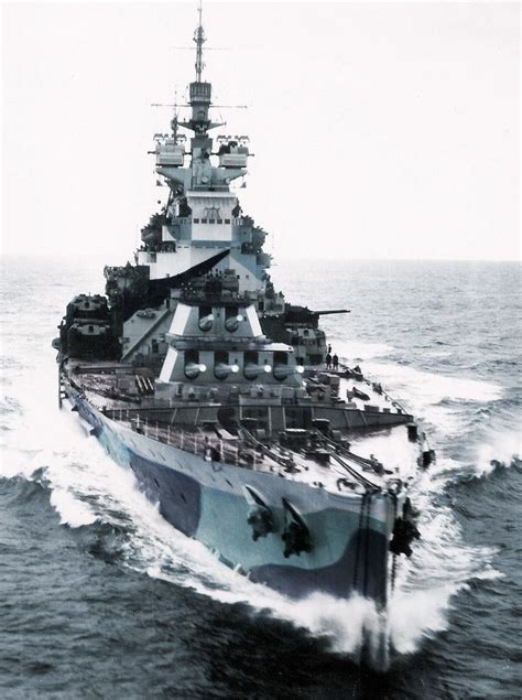 HMS Howe - 1943 Colorized Image